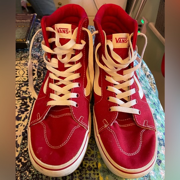 Red high top platform vans - Picture 1 of 6